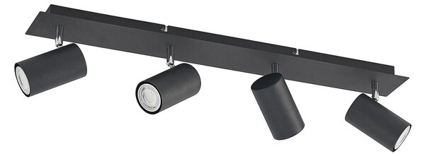 Stropní Lampa Lindby, Joffrey, stmívatelné, Černá, Obývací pokoj, Kov, Moderní