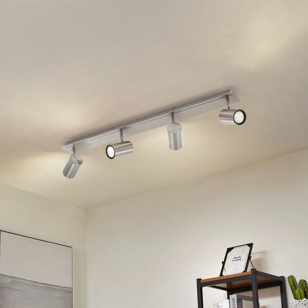 Stropní Lampa Lindby, Joffrey, stmívatelné, Metalická, Obývací pokoj, Kov, Moderní