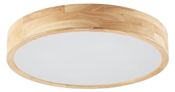 Stropní Lampa Lindby, Tanju, stmívatelné, Dřevo, Obývací pokoj, Dřevo, Venkovský / rustikální