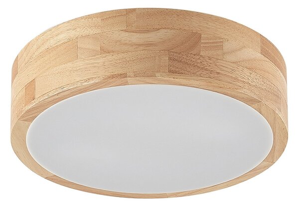 Stropní Lampa Lindby, Tanju, stmívatelné, Dřevo, Obývací pokoj, Dřevo, Venkovský / rustikální