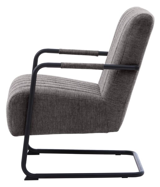 Tmavě šedé křeslo Trout – Unique Furniture