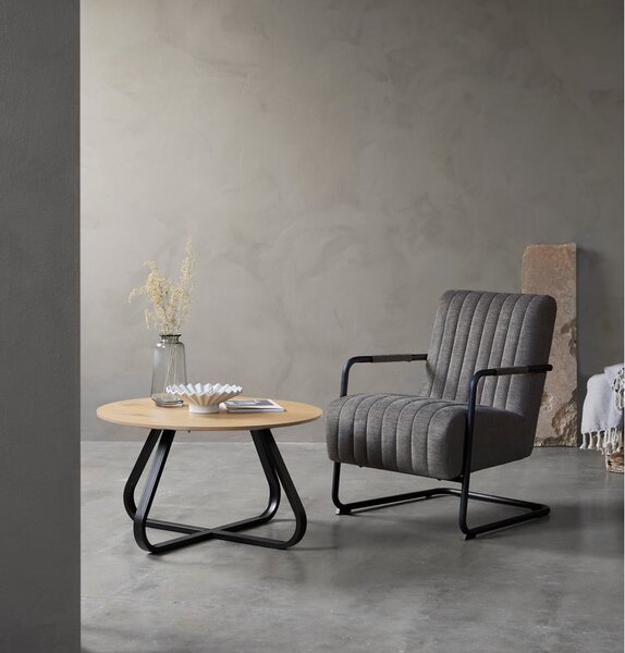 Tmavě šedé křeslo Trout – Unique Furniture