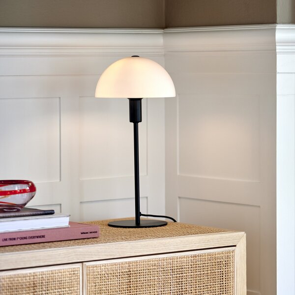 Stolní lampa Nordlux, Ellen, Černá, Ložnice, Sklo, Skandinávský