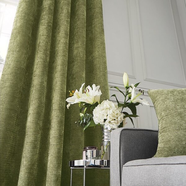 Khaki termo závěsy v sadě 2 ks z žinylky 117x183 cm Selene Luxury Chenille – Hyperion