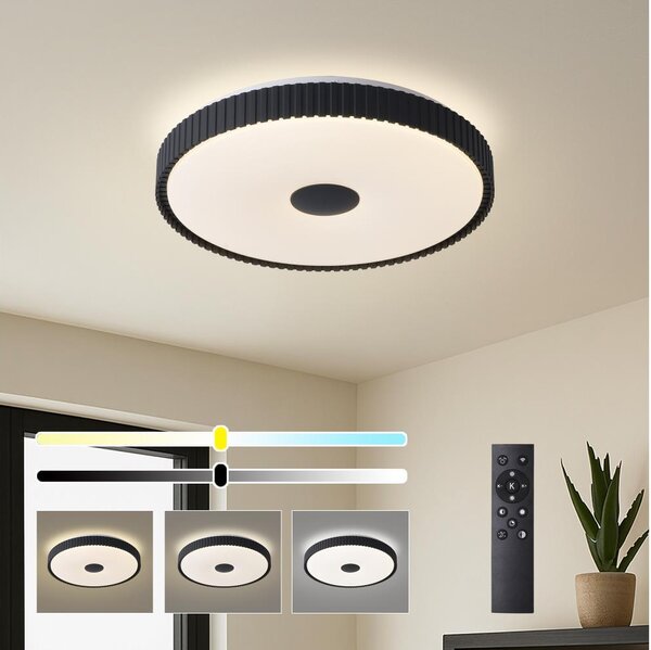 Brilagi - LED Stmív. strop. sv. CORVO LED/72W/230V 3000-6000K černá pr. 50 cm+DO