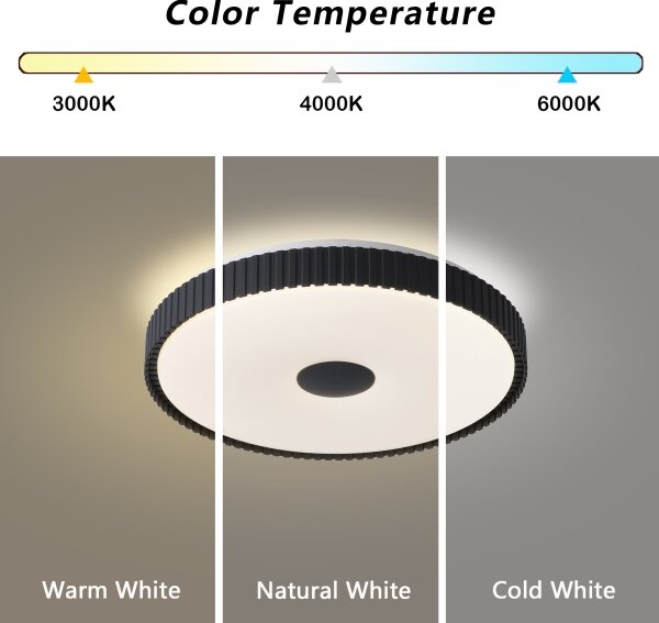 Brilagi - LED Stmív. strop. sv. CORVO LED/72W/230V 3000-6000K černá pr. 50 cm+DO