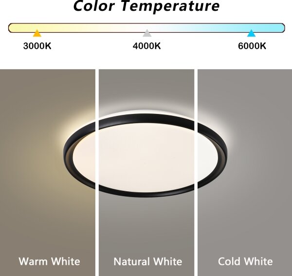 Brilagi - LED Stmív. strop. sv. RIVO LED/72W/230V 3000-6000K černá pr. 50 cm +DO