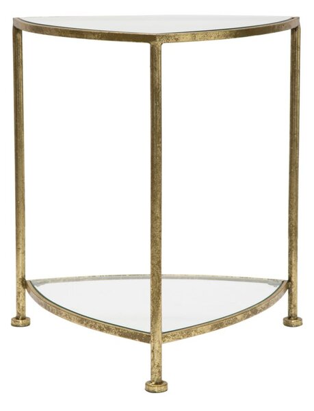 Zlatý noční stolek Mauro Ferretti Trimo 45x45x50 cm
