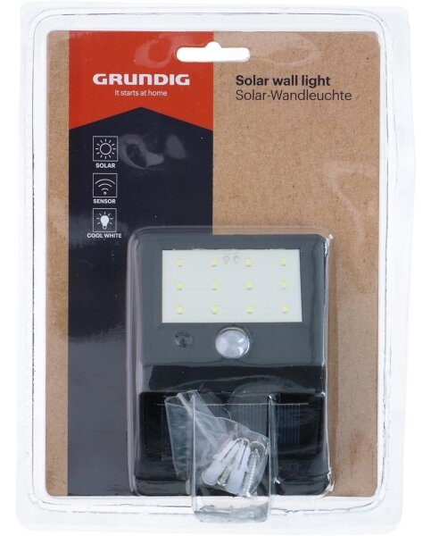 Grundig - LED Solární nástěnné svítidlo se senzorem pohybu LED/1,2V 600 mAh IP44
