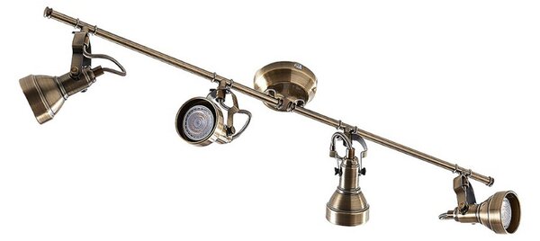 Stropní Lampa Lindby, PERSEAS, stmívatelné, Bronzová / starobylá mosaz, Obývací pokoj, Kov, Starožitný