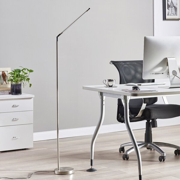 Stojací Lampa Lindby, Jabbo, Šedá, Pracovna, Kov, Moderní
