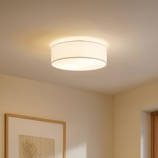 Stropní Lampa Lindby, Sebatin, stmívatelné, Béžová, Ložnice, Tkanina / Textil, Moderní