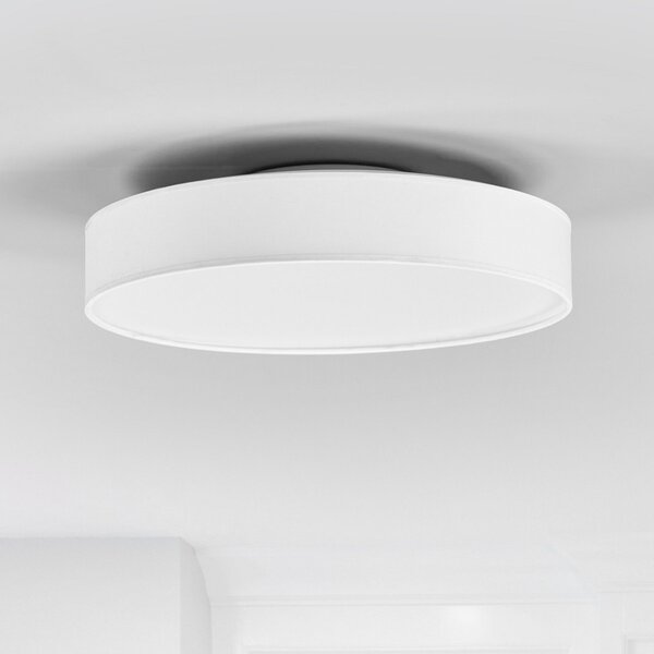 Stropní lampa Lindby, Saira, Bílá, Obývací pokoj, Tkanina / Textil, Moderní