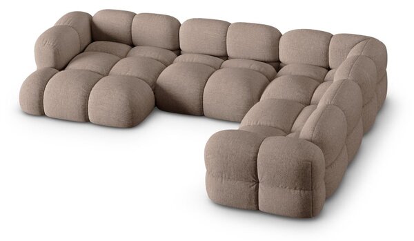Hnědá rohová pohovka (pravý roh/do "U") Loretto – Cosmopolitan Design