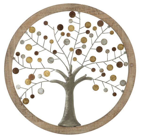 Nástěnná dekorace Mauro Ferretti Tree, 61x1,8 cm, zlatá/hnědá
