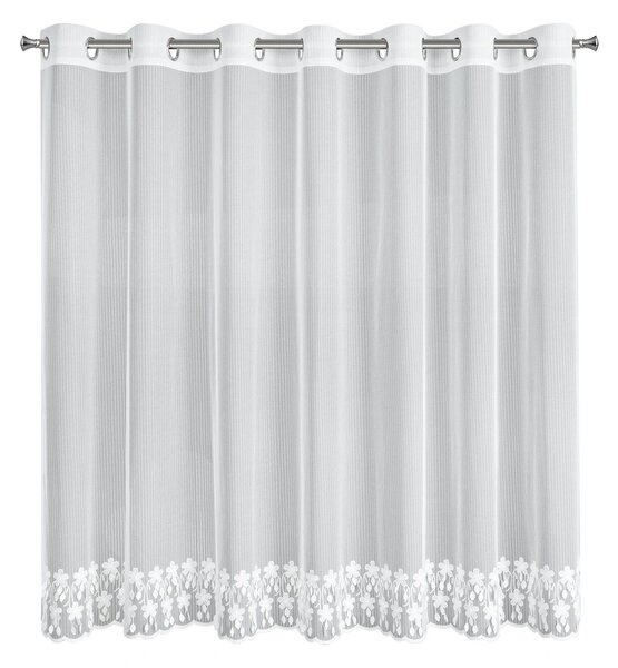 ZÁCLONA NA KROUŽCÍCH SADIE 300X150 CM BÍLÁ