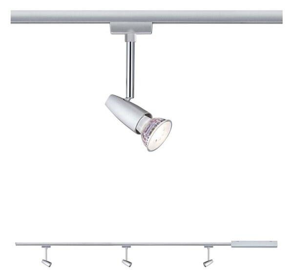 Stropní Lampa Paulmann, URail Barelli, stmívatelné, Šedá, Obývací pokoj, Kov, Moderní