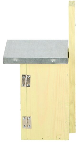 Ptačí budka Simi, 25,5x11,5x13,5 cm, dřevo/kov, hnědá