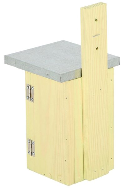 Ptačí budka Simi, 25,5x11,5x13,5 cm, dřevo/kov, hnědá