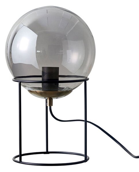 Stolní lampa Dyberg Larsen, Moon, Černá, Obývací pokoj, Sklo