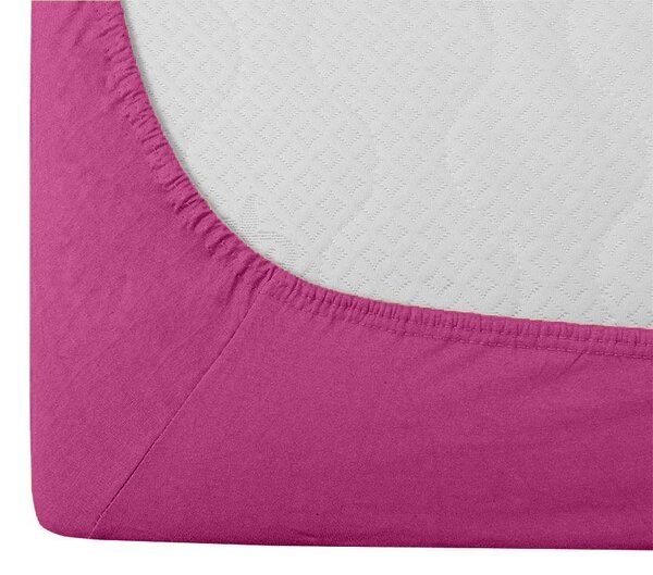 Bavlněné prostěradlo s gumou STANDARD 90 x 200 cm purpurové