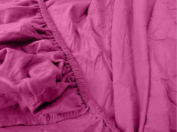 Jersey prostěradlo purpurové 90 x 200 cm