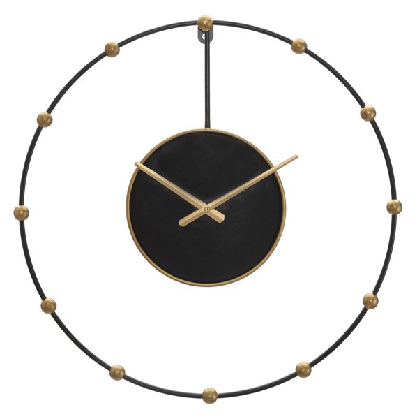 Nástěnné hodiny Mauro Ferretti Optia, 61x4,5x61 cm, černá/zlatá