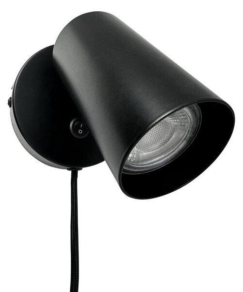Nástěnná Svítidla Dyberg Larsen, Modern, stmívatelné, Černá, Obývací pokoj, Kov, Design