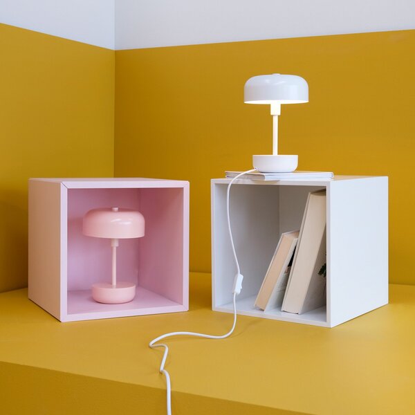 Stolní lampa Dyberg Larsen, Haipot, Bílá, Obývací pokoj, Kov, Moderní