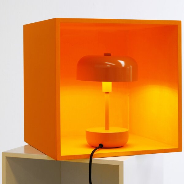 Stolní lampa Dyberg Larsen, Haipot, Oranžová, Obývací pokoj, Kov, Moderní