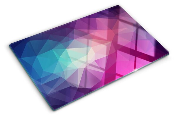 Skleněné krájecí prkénko Geometrie v odstínech růžové a modré ddk-nr-wm-00006078