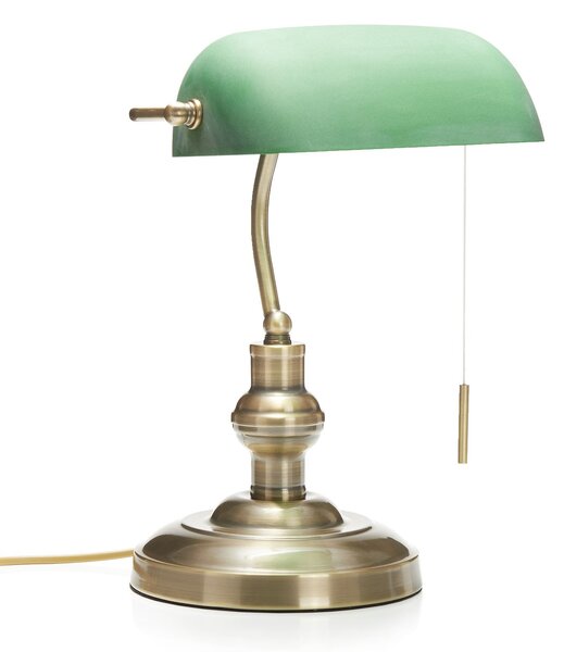 Stolní lampa Lindby, Milenka, Bronzová / starobylá mosaz, Obývací pokoj, Kov, Starožitný