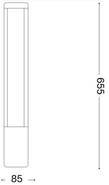 Ideal Lux - LED Venkovní lampa TIFONE LED/8,5W/230V 65,5 cm IP65 antracit