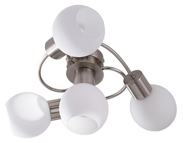 Stropní Lampa Lindby, Ciala, stmívatelné, Metalická, Obývací pokoj, Sklo, Moderní
