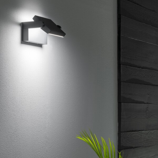 Ideal Lux - LED Venkovní nástěnné svítidlo SWIPE LED/21W/230V antracit