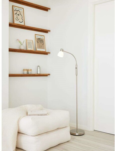 Stojací Lampa Halo Design, Černá, Obývací pokoj, Kov
