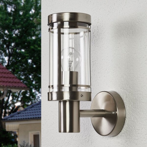 Venkovní svítidla Lindby, Djori, stmívatelné, Metalická, Balkon, Nerezová ocel, Moderní
