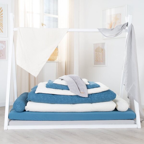 Krémové dětské povlečení do postýlky 80x80 cm Seashells – Roba