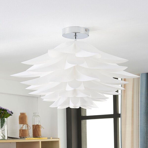 Stropní Lampa Lindby, Rimon, stmívatelné, Bílá, Obývací pokoj, Plast, Moderní