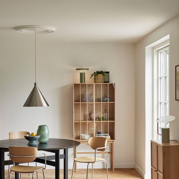 Závěsná svítidlo Hübsch, Yama, stmívatelné, Metalická, Kuchyně, Kov, Design