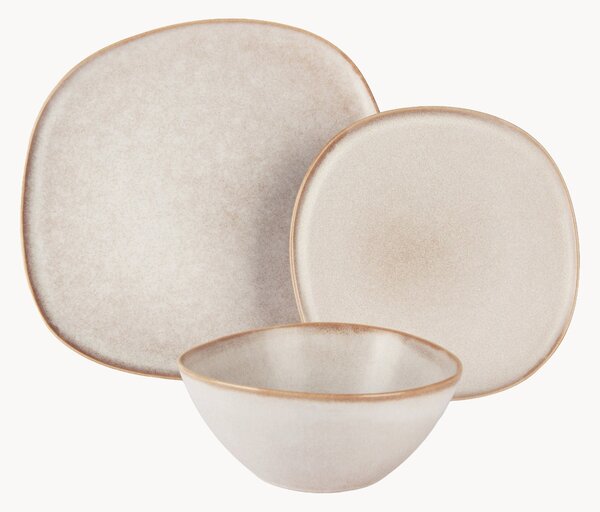 Sada porcelánového nádobí Stone, pro 4 osoby, 12 dílů