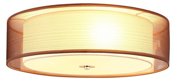 Stropní Lampa Lindby, Tobia, stmívatelné, Hnědá / Rezavá, Obývací pokoj, Tkanina / Textil, Moderní