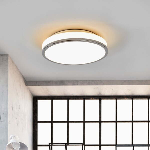 Stropní Lampa Lindby, Lyss, Bílá, Koupelna, Sklo, Moderní