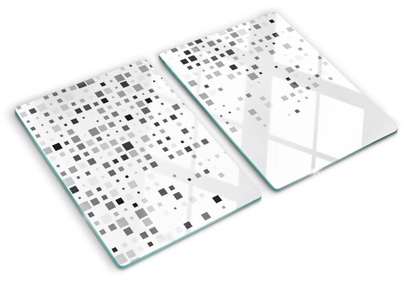 Skleněné krájecí prkénko Geometrické vzory v odstínech šedé ddk-nr-wm-00006087