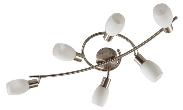 Stropní Lampa Lindby, Arda, stmívatelné, Metalická, Obývací pokoj, Sklo, Moderní