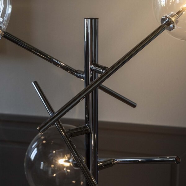 Ideal Lux - LED Stojací lampa EQUINOXE 4xG4/2W/230V chrom/čirá