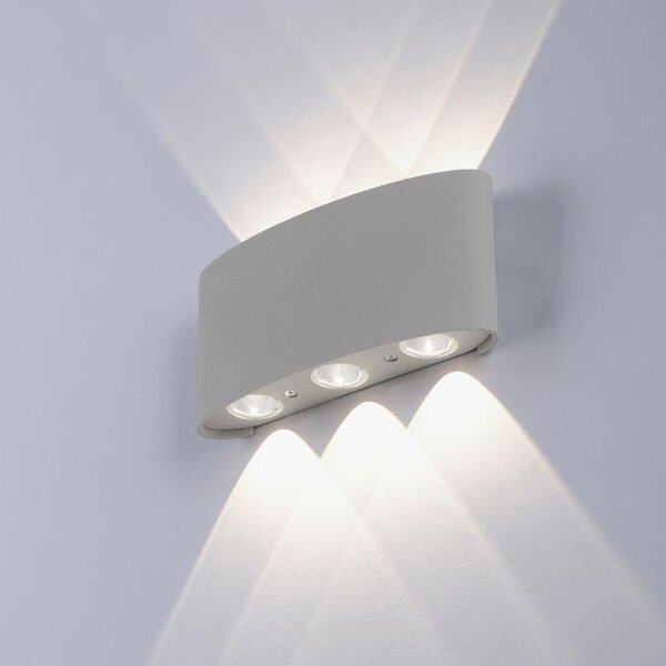 PN 9488-21 CARLO LED nástěnné svítidlo ve stříbrné barvě, polokoule, s teplou bílou barvou světla 3000K - PAUL NEUHAUS
