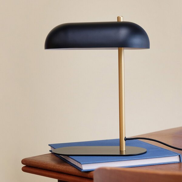 Stolní lampa Dyberg Larsen, Arch, Černá, Pracovna, Kov, Design