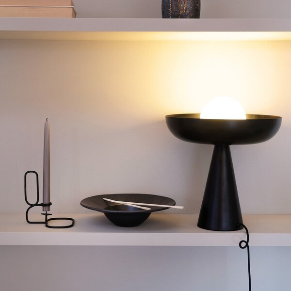 Stolní lampa Dyberg Larsen, Ava, Černá, Obývací pokoj, Kov, Design
