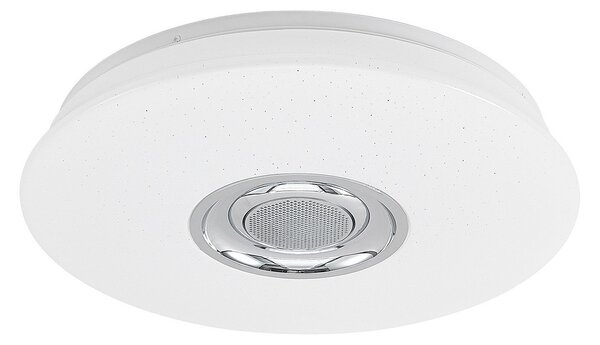 Stropní Lampa Lindby, Elpida, stmívatelné, Bílá, Obývací pokoj, Plast, Moderní
